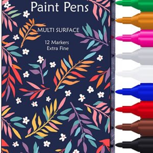 ArtKolorz Acrylic Paint Pens for Rock Painting (12 Vibrant Colors)